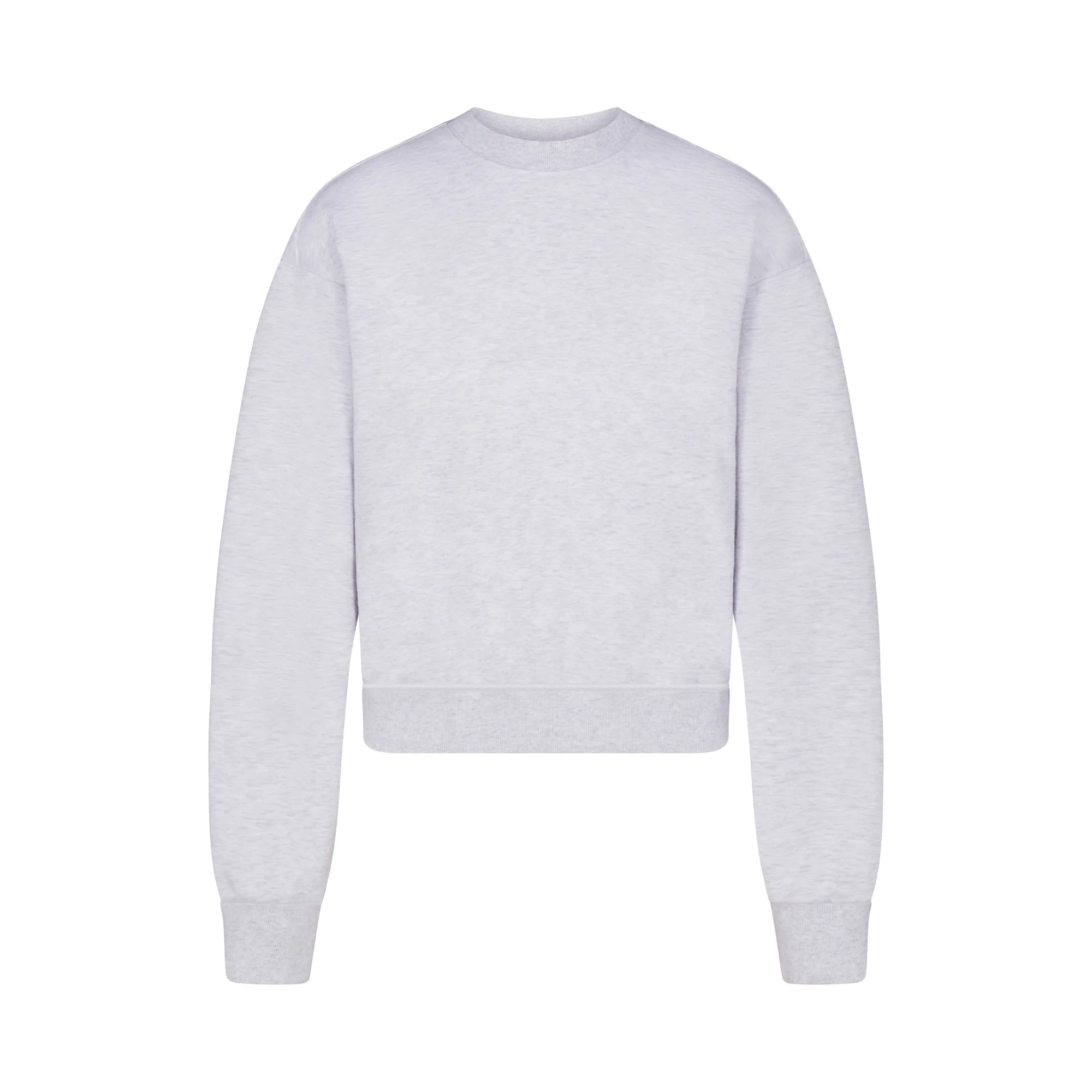 COTTON FLEECE CREWNECK | LIGHT HEATHER GREY