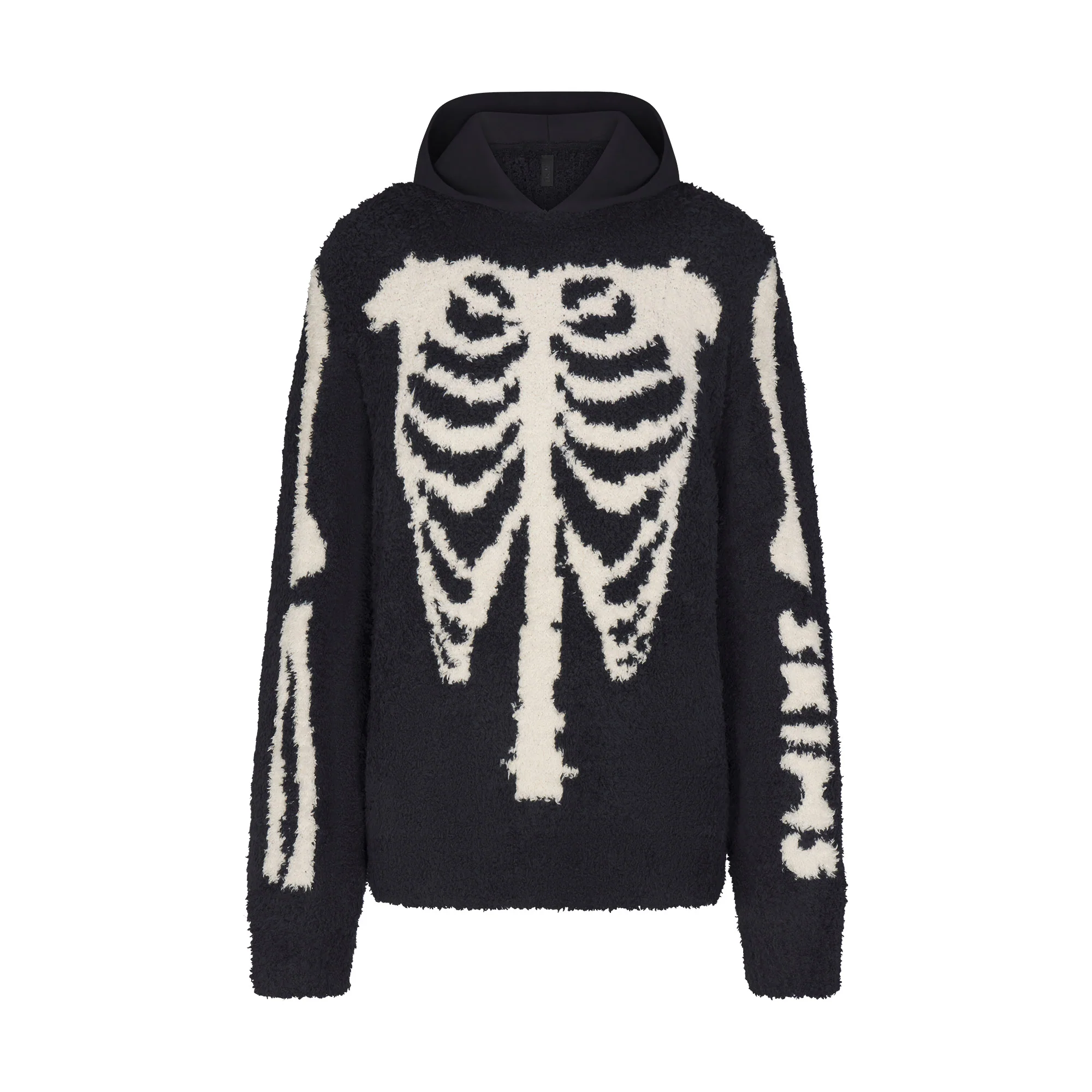 COZY KNIT OVERSIZED HOODIE | OBSIDIAN SKELETON