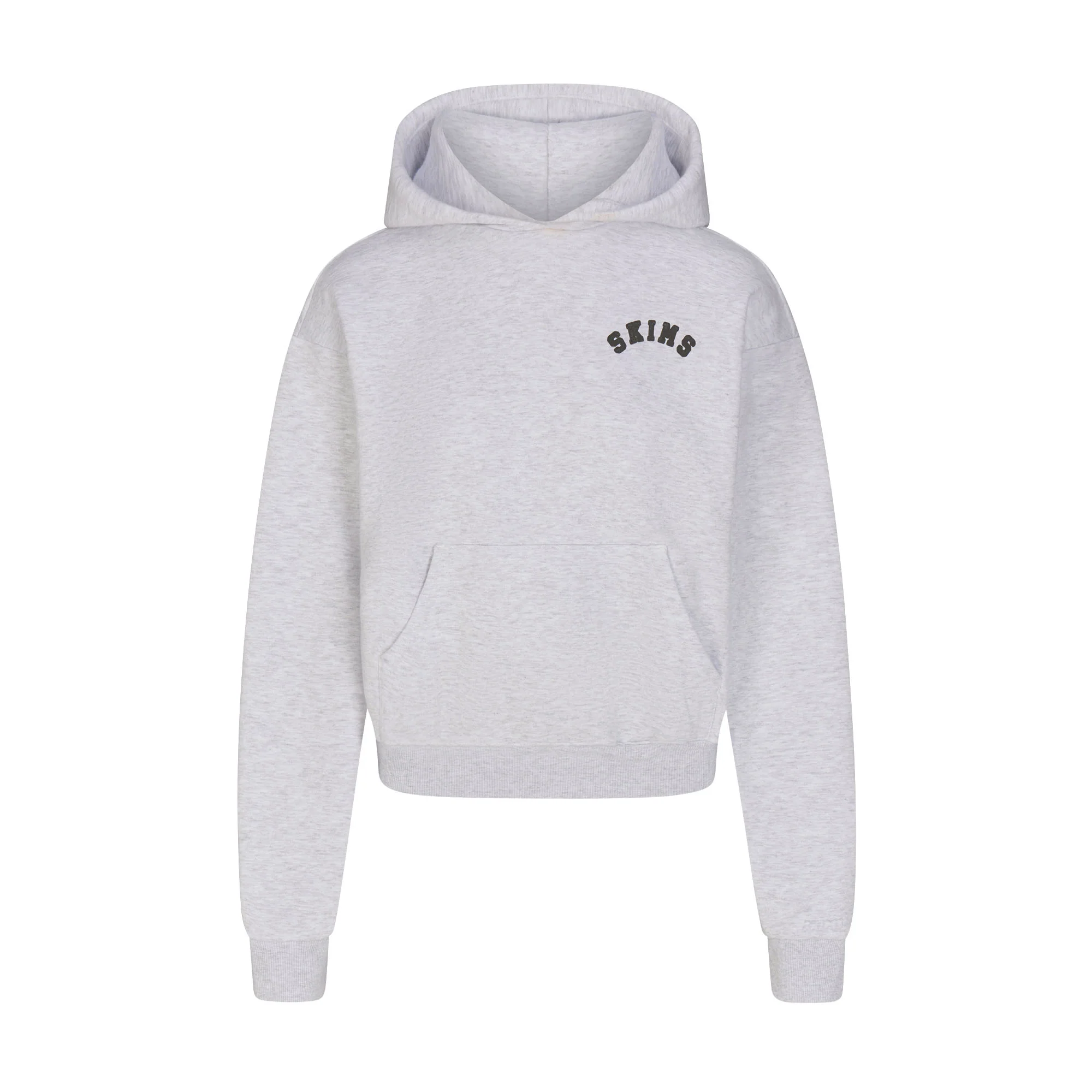 COTTON FLEECE LOGO CLASSIC HOODIE | LIGHT HEATHER GREY WITH ONYX LOGO