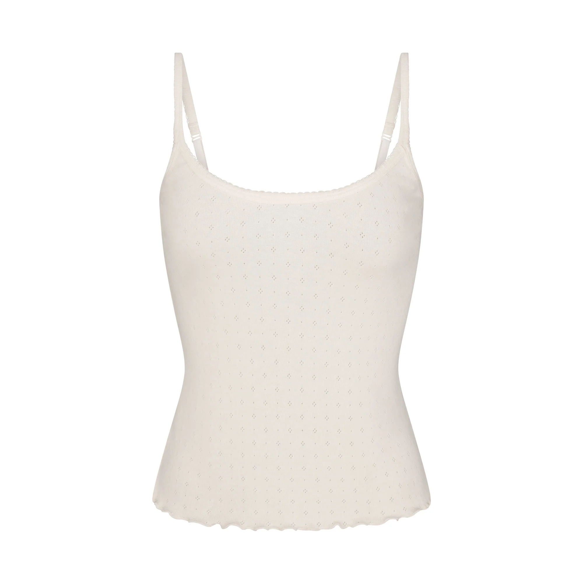 HEAVY POINTELLE CAMI | MARBLE