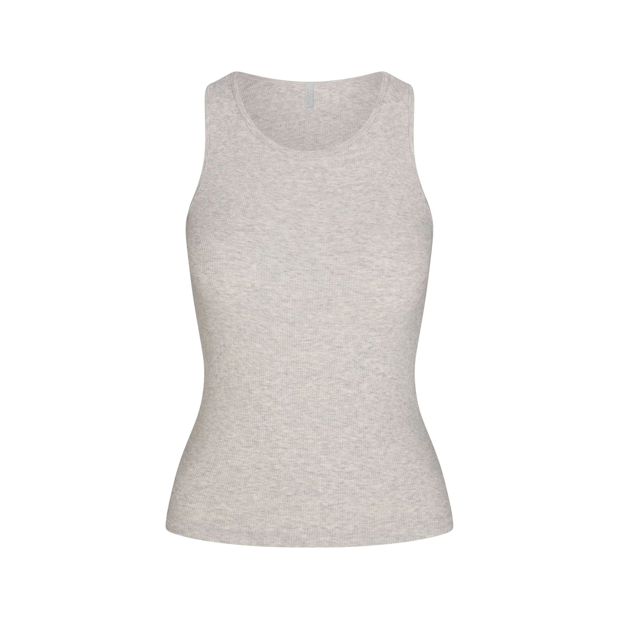 RIB SLEEP TANK | LIGHT HEATHER GREY