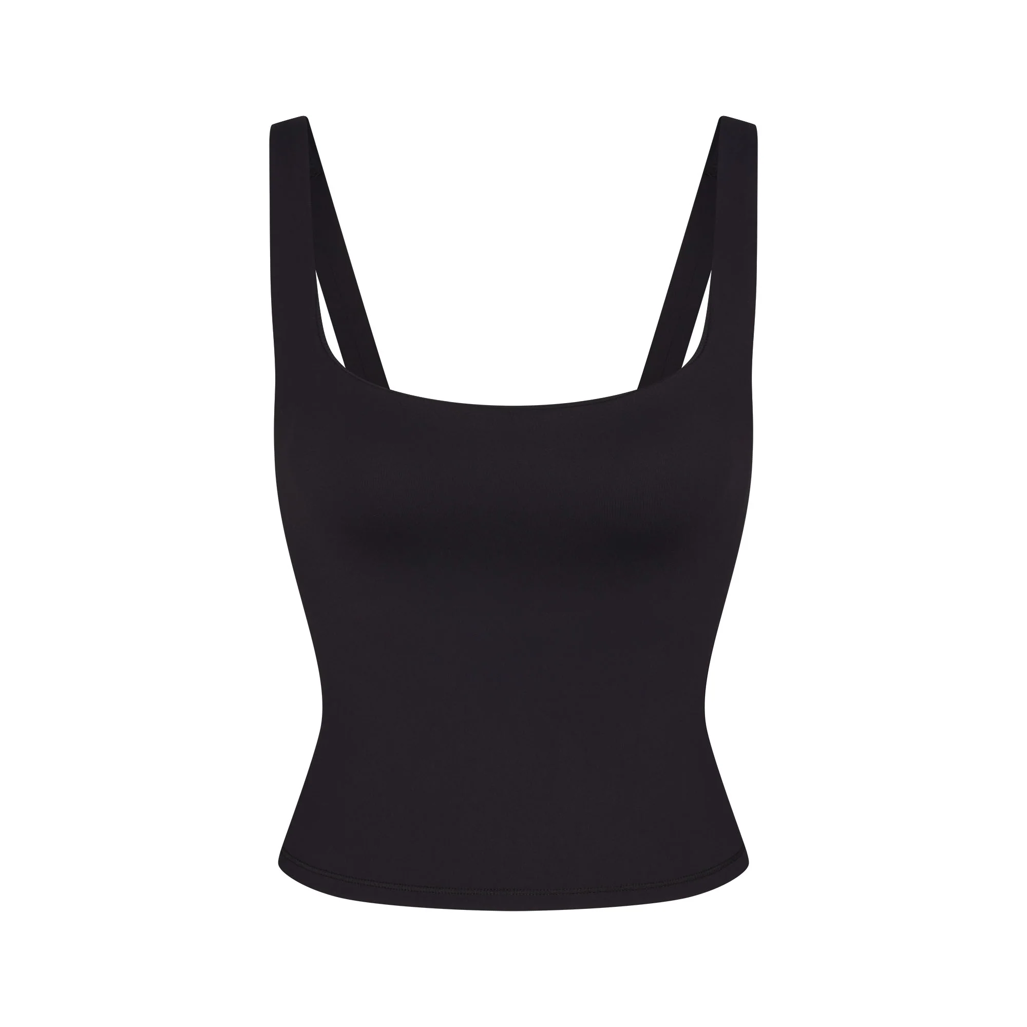 NikeSKIMS MATTE SQUARE NECK TANK | OBSIDIAN