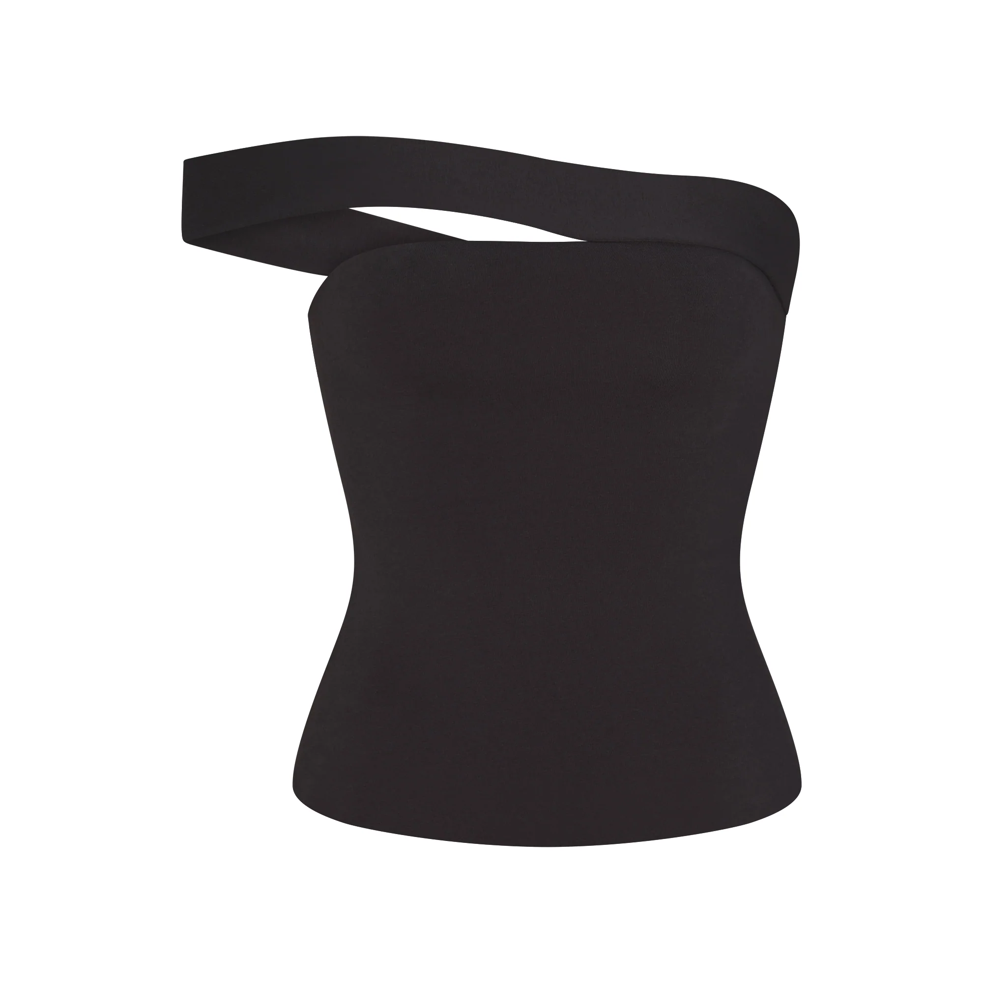COTTON JERSEY ASYMMETRICAL TOP | SOOT