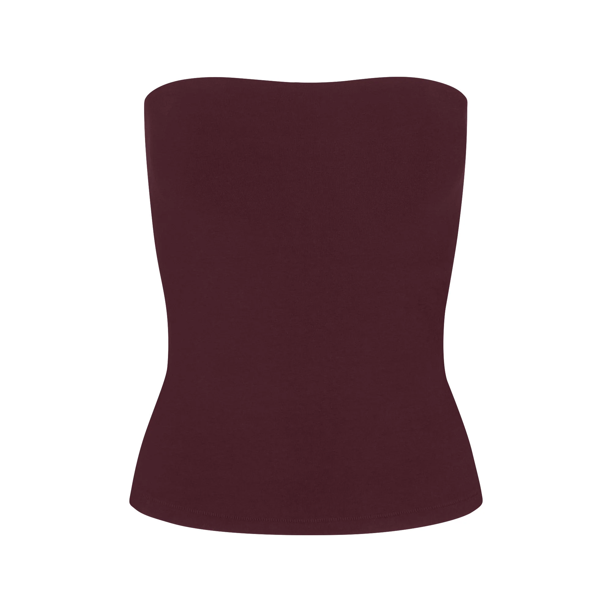 COTTON JERSEY TUBE TOP | CURRANT