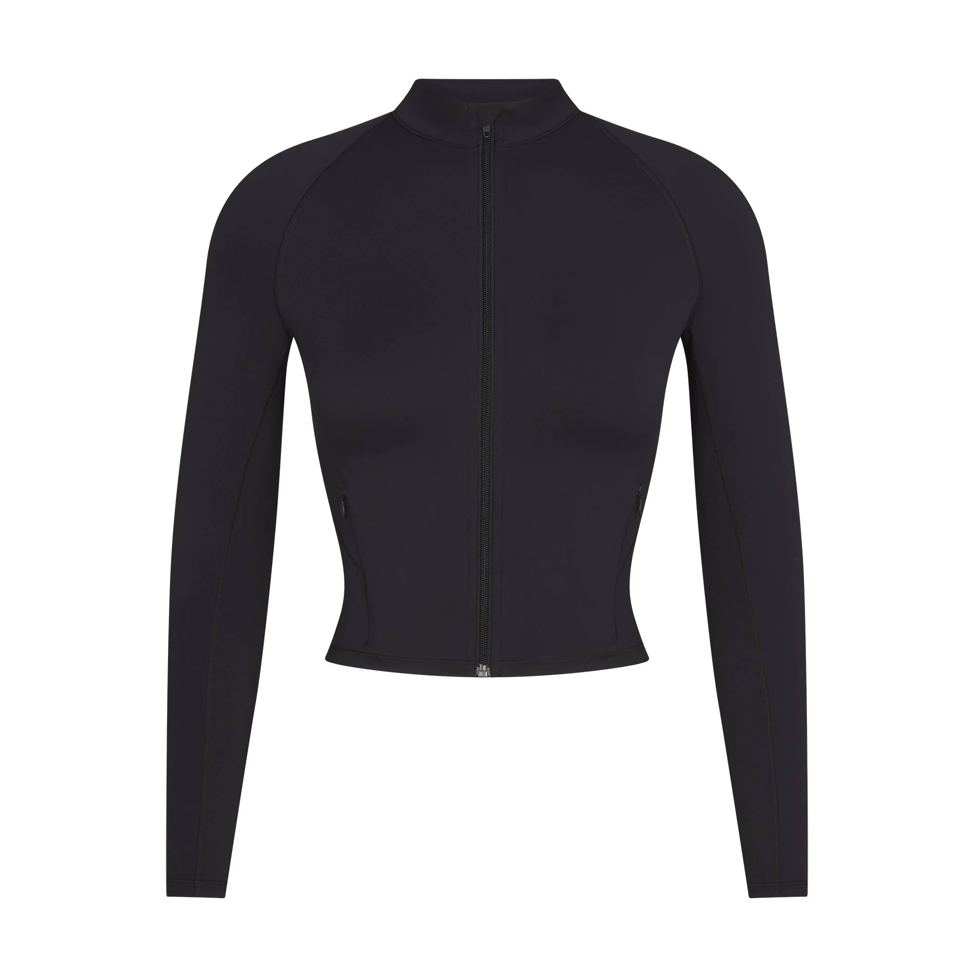 NikeSKIMS MATTE MOCK NECK FULL ZIP JACKET | OBSIDIAN