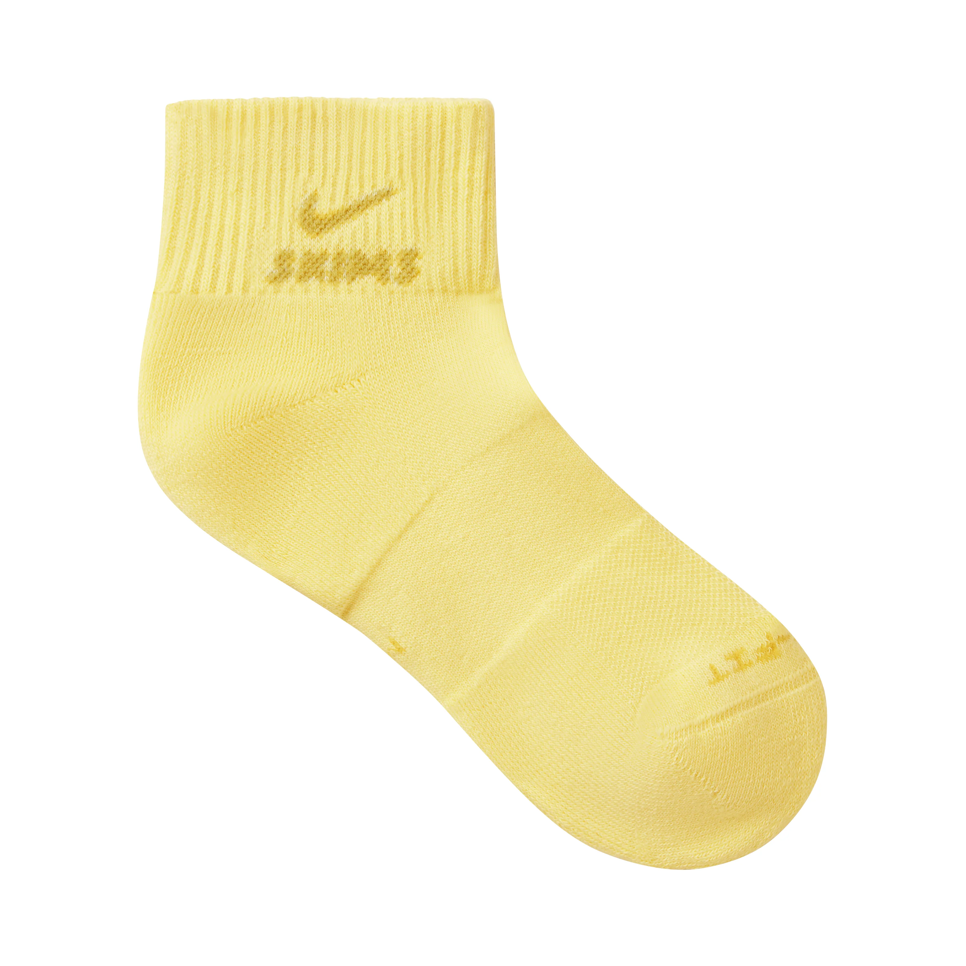 NikeSKIMS ACCESSORIES DRI-FIT? QUARTER CREW SOCK 3-PACK | BICYCLE YELLOW MULTI