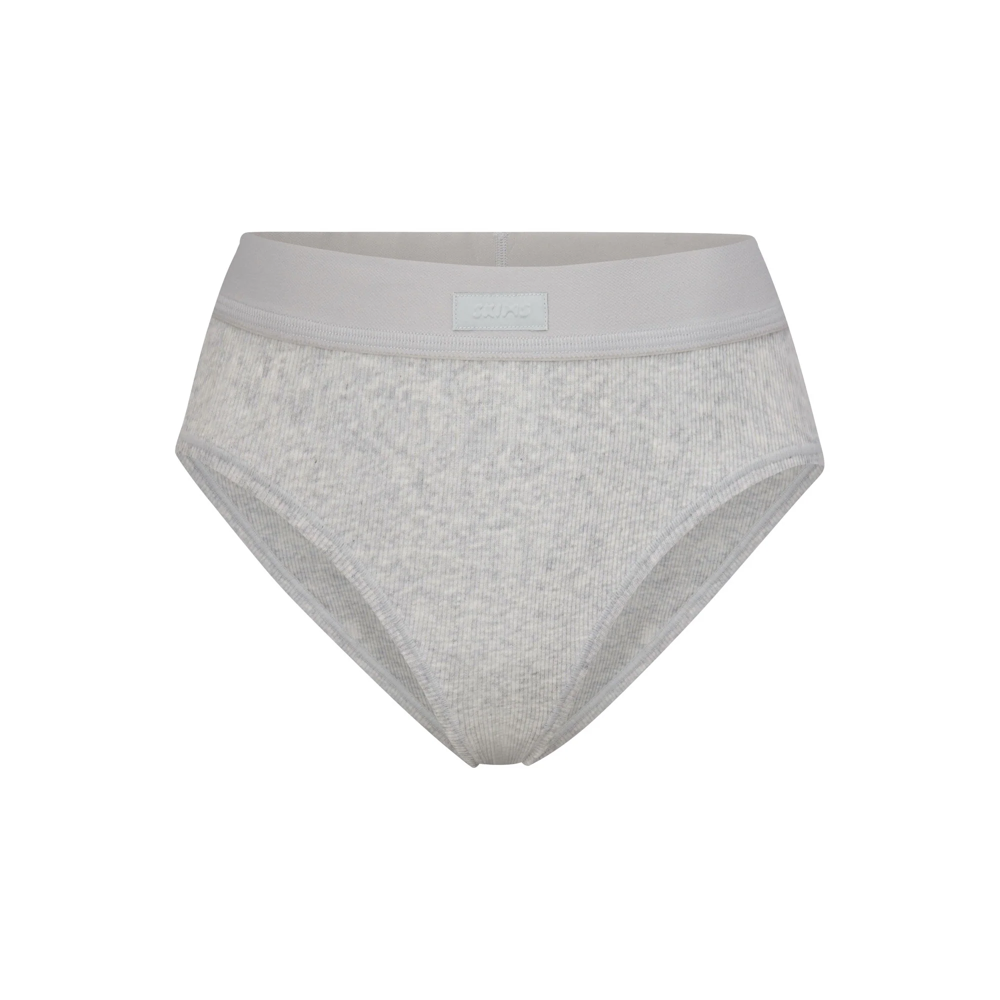 COTTON RIB BRIEF | LIGHT HEATHER GREY