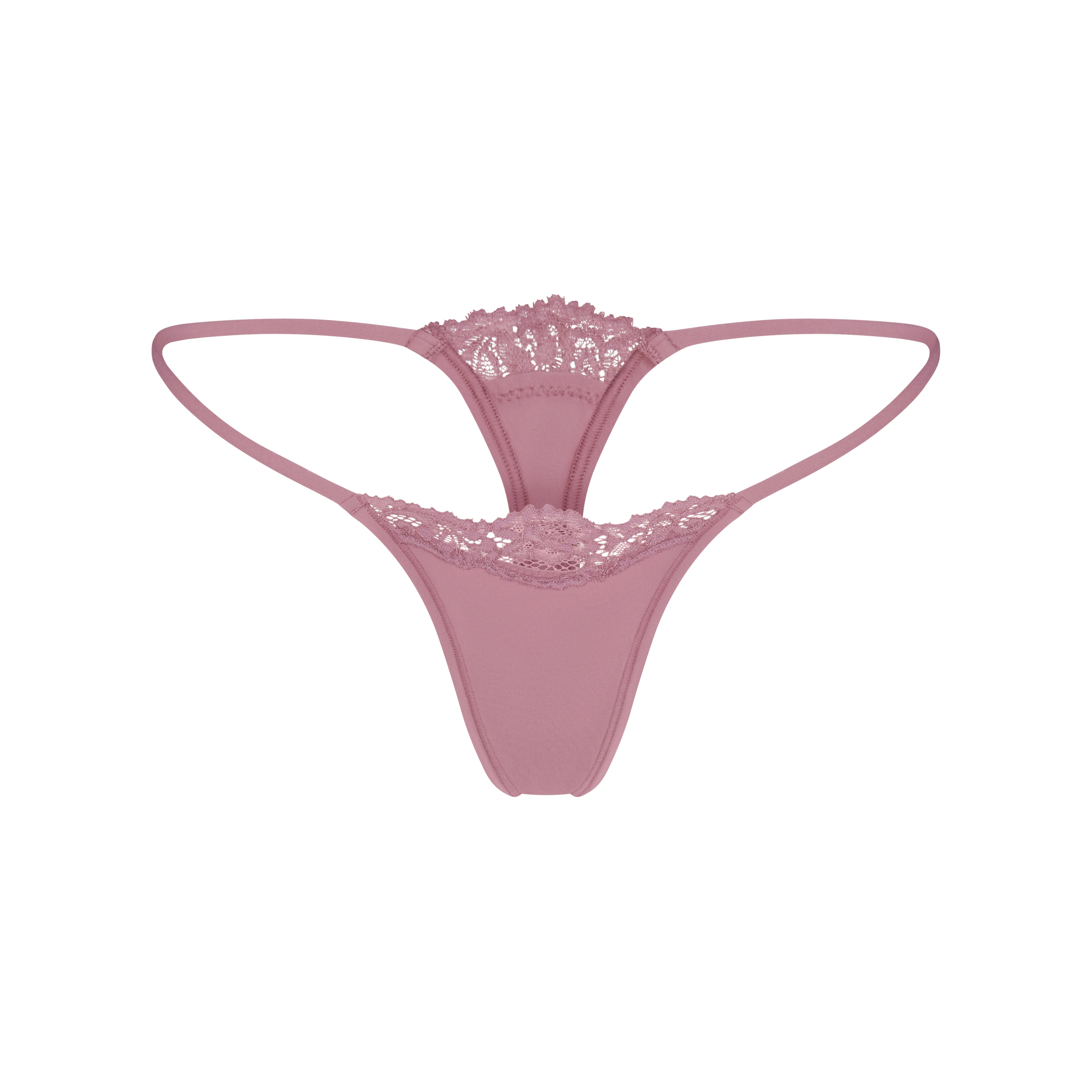 FITS EVERYBODY LACE STRING THONG | MUTED MAUVE