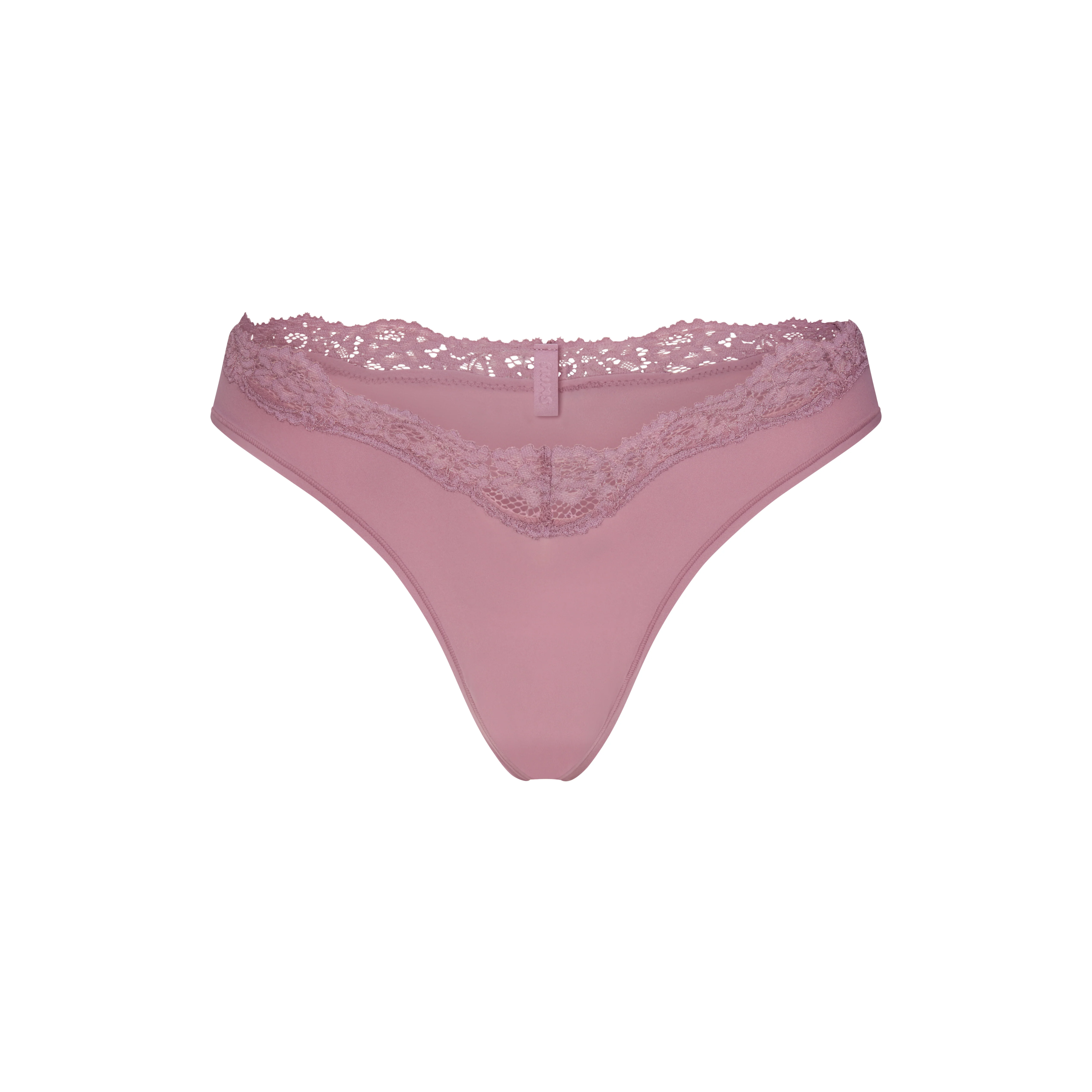 FITS EVERYBODY LACE DIPPED THONG | MUTED MAUVE