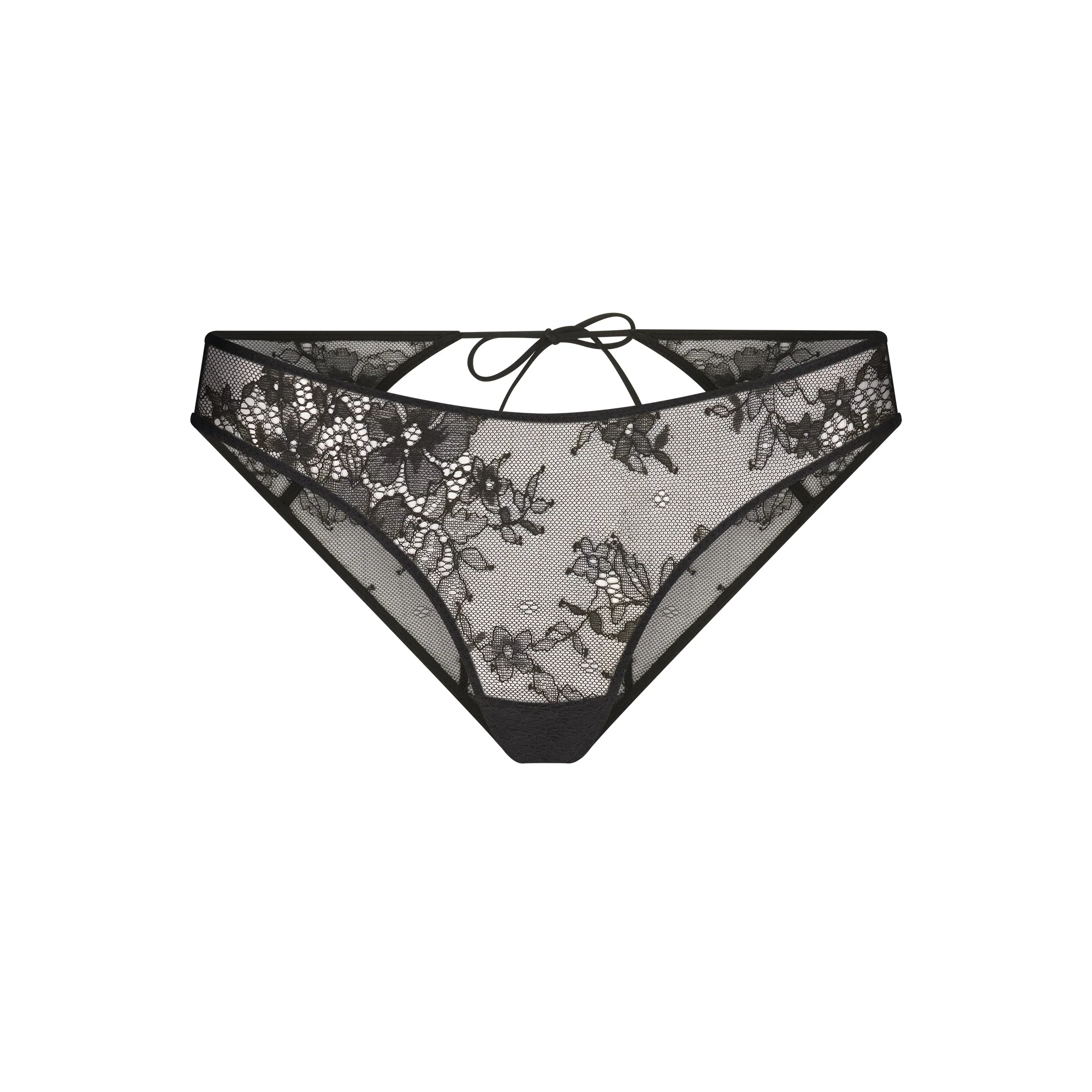 ULTRA FINE LACE PEEK-A-BOO BIKINI | ONYX