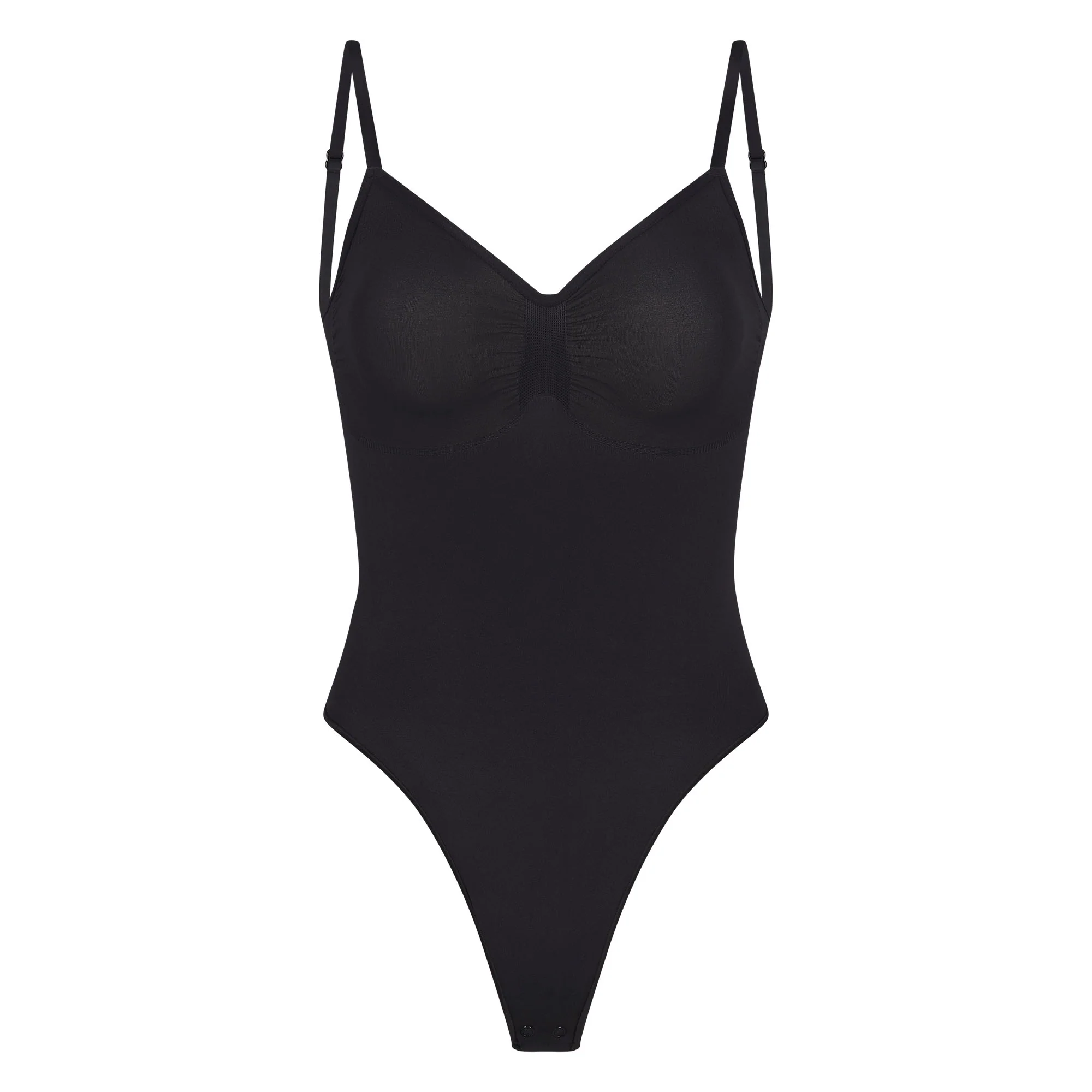 SEAMLESS SCULPT LOW BACK THONG BODYSUIT | ONYX