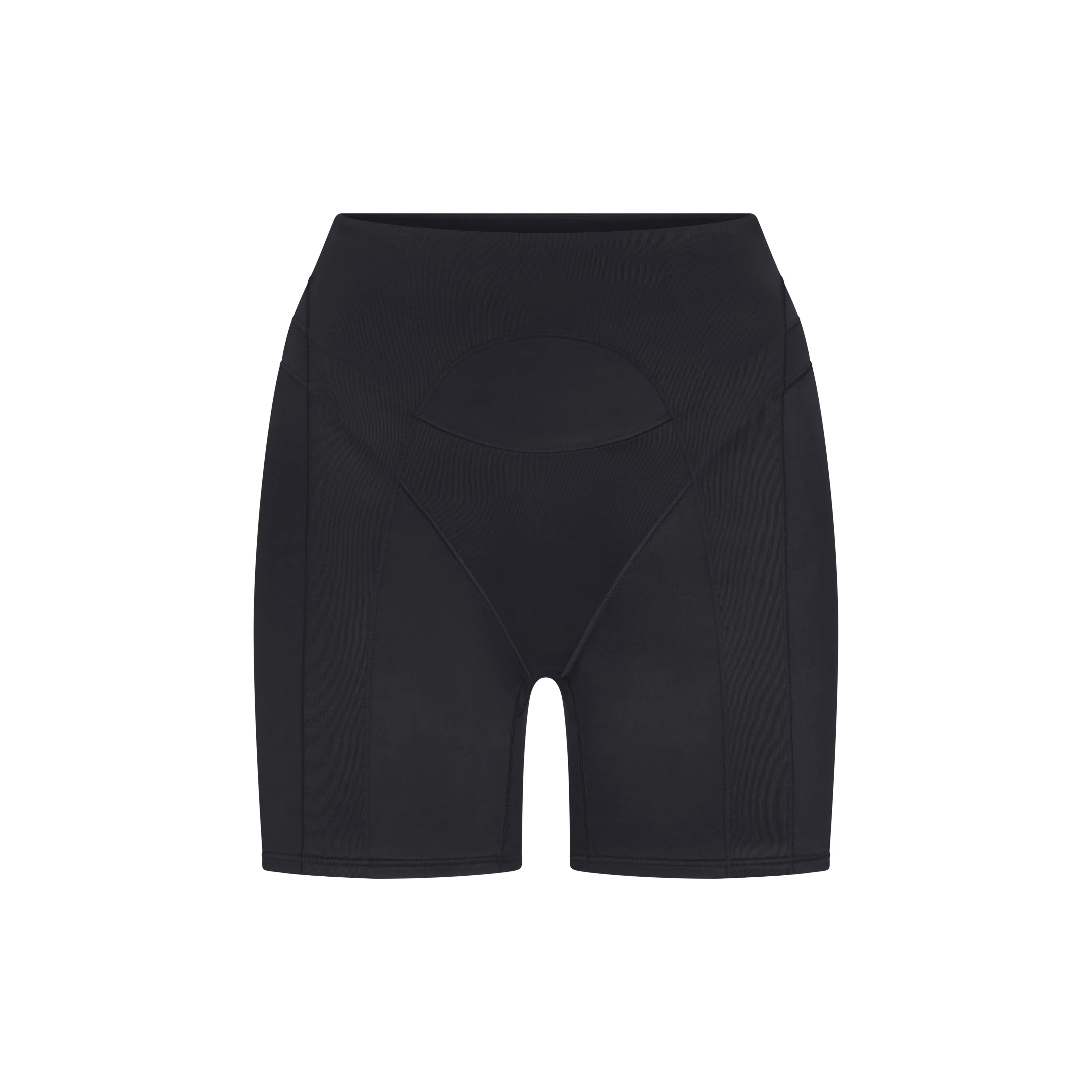 NikeSKIMS SATIN SHINE PANELED 5?? BIKER SHORT | OBSIDIAN