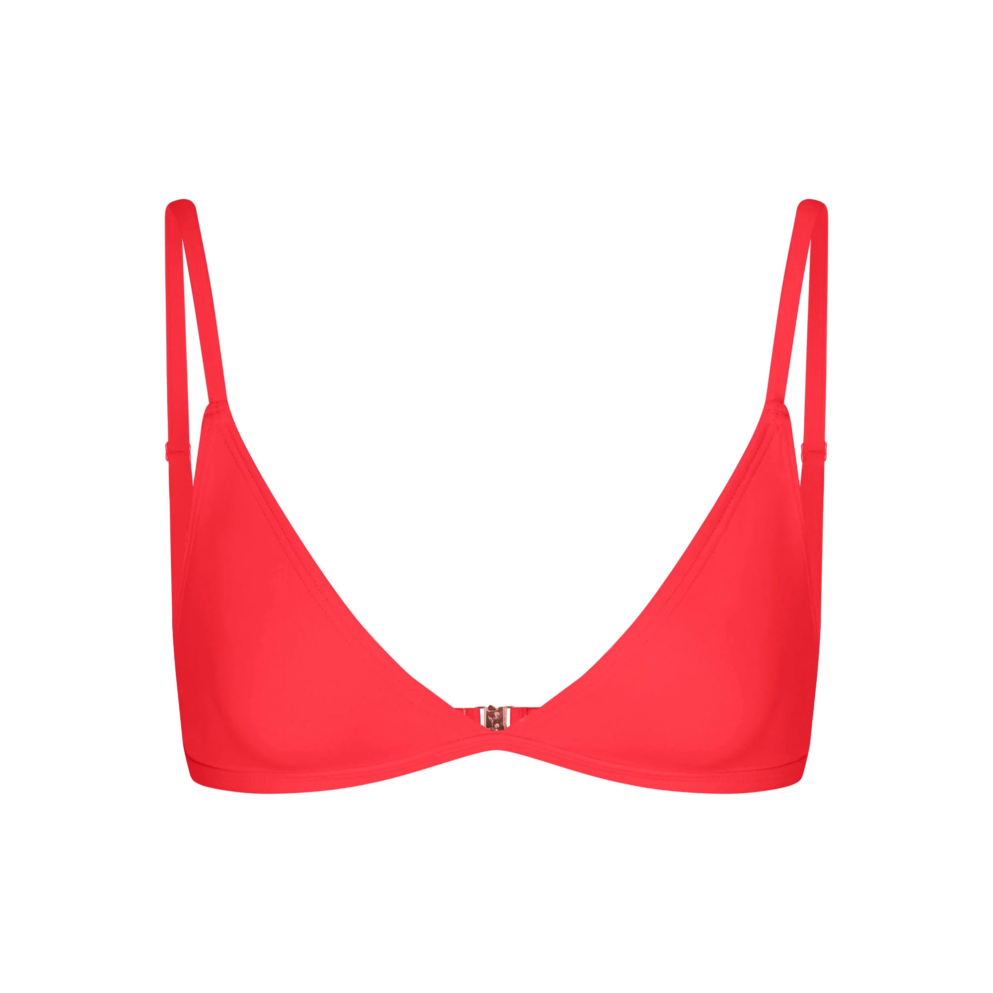 ICONIC SWIM TRIANGLE BIKINI TOP | CARMINE