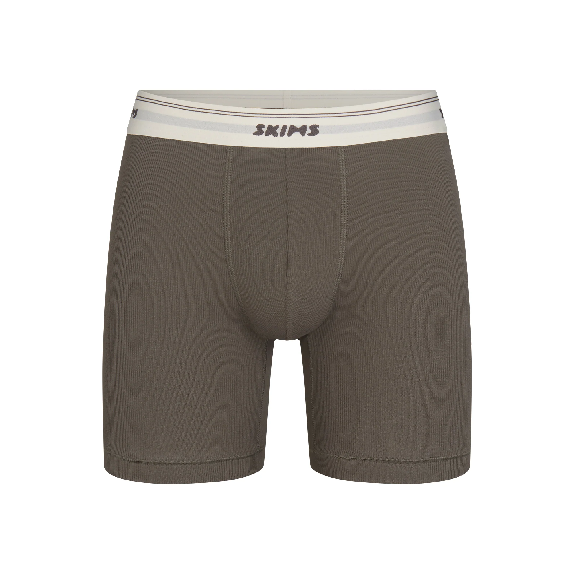 SKIMS COTTON RIB MENS 5" BOXER BRIEF | JUNGLE